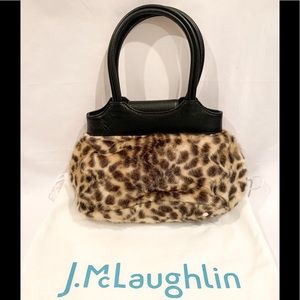 small J. McLaughlin leopard handbag/clutch